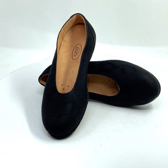 Leather‎ Cork Flats Geo Original's Andrea Y2K Vintage - Picture 1 of 6